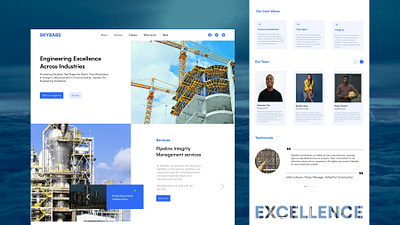 SKYBASS- Engineering Landing Page Exploration engineering landing page product design ui web page website