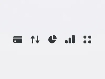 Navigation Icons for Money App design figma icons ios ios app ios app design macos tab bar ui ui design