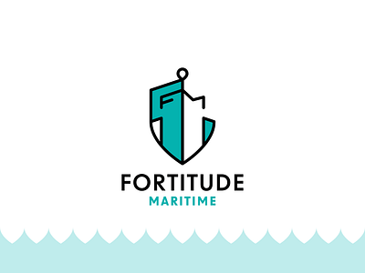 Fortitude Maritime Logo brand identity creative direction graphic design logo logomark