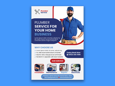 Plumber Service Flyer Template repair