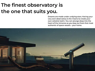 Vaonis | HYPERIA | Landing Page Design🔭 branding clean creative dark design future futuristic galaxy landing landing page layout minimalistic modern redesign ui ui design universe ux web website