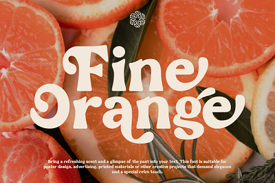 Fine Orange - Retro Bold Typeface vintage