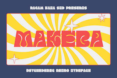 Makeba - Psychedelic Header Typeface vintage