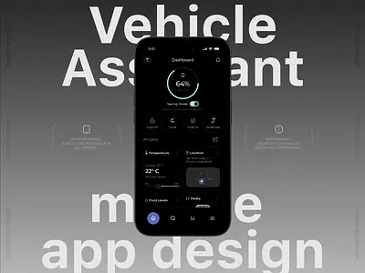 Vehicle Assistant Mobile App Design 📱 ai app assistant automation configuration crm customizer dashboard design ios management mobile mobile app mobile app design motion platform saas ui ux vehicle