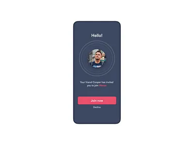 Daily UI #47 add friend app app invite dailyui design designinspiration designoftheday friend invite graphic design invite invite ui mobile app invite ui