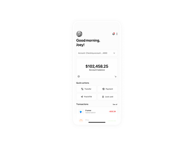 Daily UI #56 accounts view app bank bank account bank account ui bank account view banking dailyui design designinspiration designoftheday finance finance ui fintech graphic design mobile banking ui