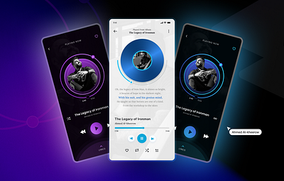 Music App Light and Dark 3d animation fig figma graphic design ui ux