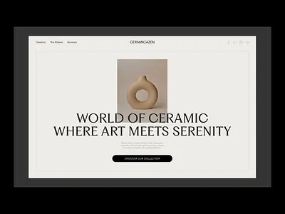 Ceramic Vases Website Design aesthetic animation clean clean design creative design illustration landing landing page design light motion motion design product page product website tranding ui vases website web web design webpage