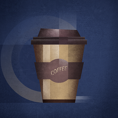 Coffee illustration 2d grain graphic design illustration illustrator photoshop