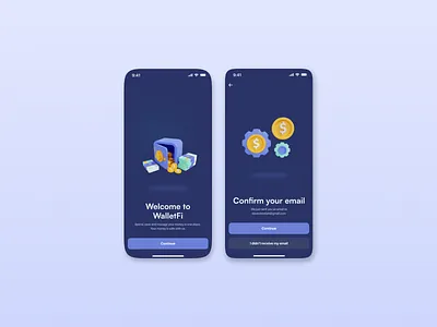 WalletFi App - UI branding design illustration ui userexperience userinterface ux