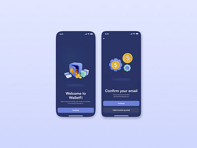 WalletFi App branding design illustration ui userexperience userinterface ux