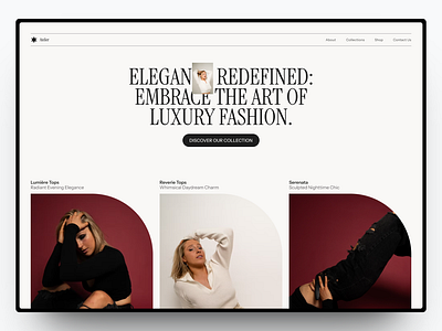 Atelier - Luxury Fashion Brand Website branding design ecom fashion graphic design landing page luxury shopify store ui web design