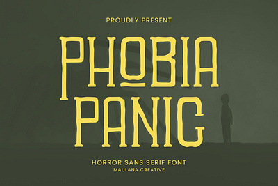 Phobia Panic Horror Sans Serif Font branding display font font fonts graphic design horror font lettering logo nostalgic retro font typeface