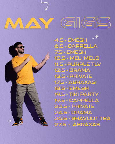 May Gigs Social Post Design branding design graphic design illustration logo typography ui