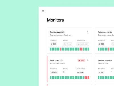 Monitors data monitors product design ui