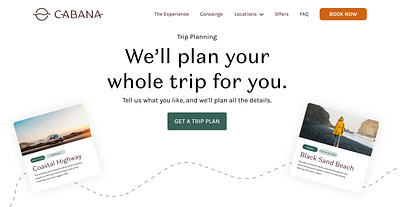 Trip Planning Service design figma hotel illustration landing page logo minimal product productdesign saas startup trip planning ui ux vacation web web design