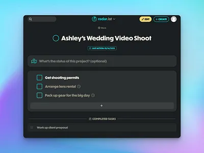 Project View app productivity ui ux web app website