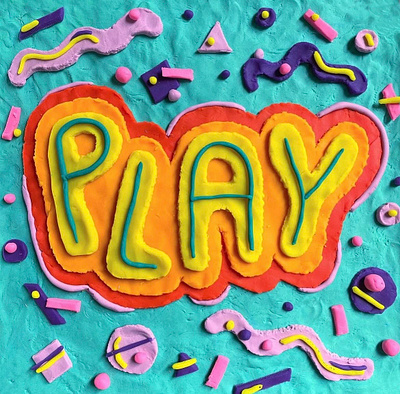 Just Play-Doh art director branding childrens design clay clay lettering colorful design first shot graphic design kids design lettering play playdoh playful tactile typography typography