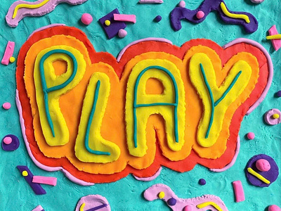 Just Play-Doh art director branding childrens design clay clay lettering colorful design first shot graphic design kids design lettering play playdoh playful tactile typography typography