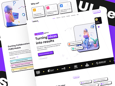 Marketing Adency - Product UI/UX Design With Framer agency figma framer marketing uiux web design web flow web site