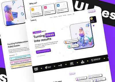 Marketing Adency - Product UI/UX Design With Framer agency figma framer marketing uiux web design web flow web site