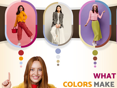 WHAT COLORS MAKE YOU LOOK YOUNGER. Social Media Ad Post Designs adagency adcreative addesign advertising branding clothing color graphic design graphicdesign look make a choice make you look marketing socialmedia ui visualdesign