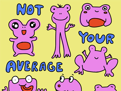 pink frog by Alla on Dribbble