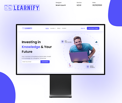 LEARNIFY e learning web site learning ui uiux ux