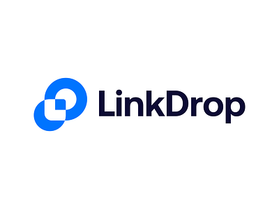 LinkDrop - logo concept 2 app brand branding business connection digital drop file storage friendly identity innovative logo logodesign manage platform secure storage symbol user