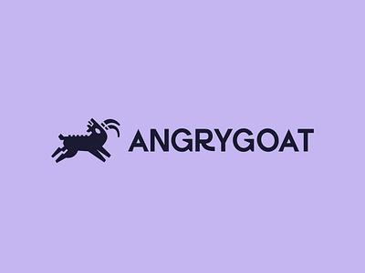 Angry Goat branding design goat logo