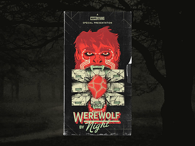 Werewolf By Night bloodstone disney plus halloween horror marvel monster movie poster true grit vhs werewolf by night