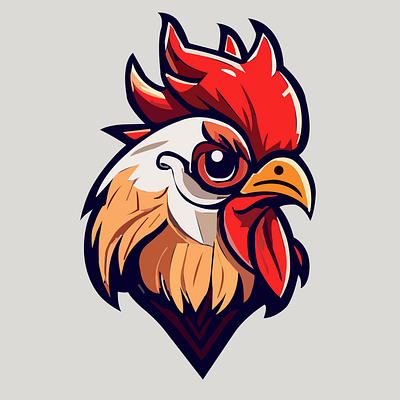 Rooster Chicken Head Logo Designs design graphic design icons set illustration logo typography vector