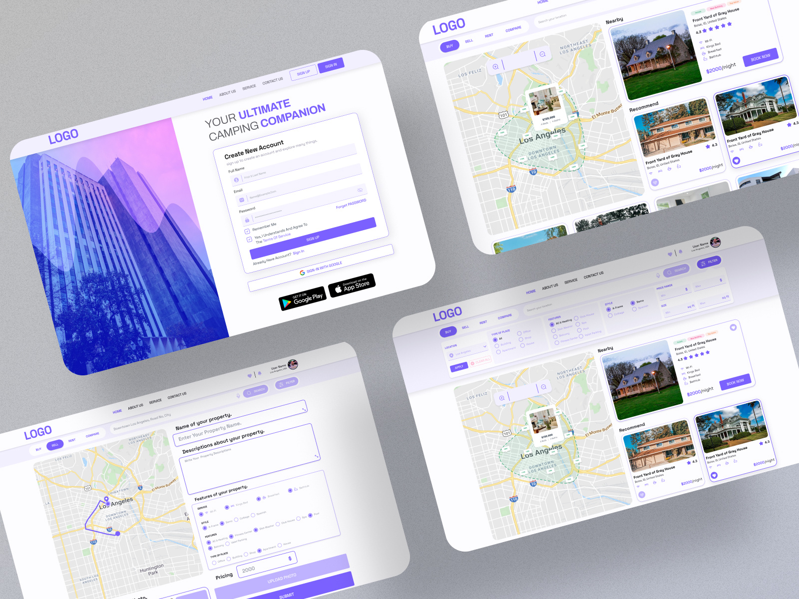 Property selling web application UI design. by Easin Ali on Dribbble