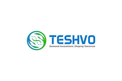 TESHVO - Logo Design aquatic branding innovation logo pharmaceutical sea sea weed startup