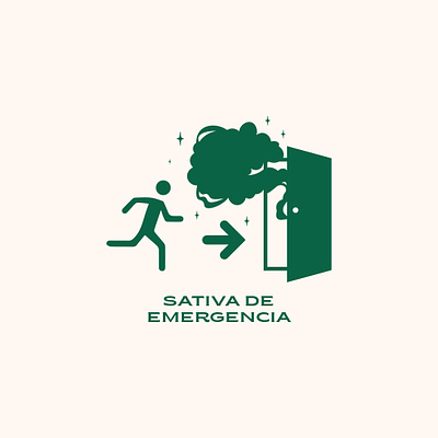 Sativa de emergencia el mal maleante emergency exit illustration sativa traffic signal weed weedart