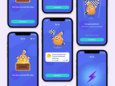 Gamified Kids Learning | Deenee colorful design edtech education fun gamified illustration ios kids mobile modern ui uiux ux