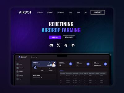 Airbot - SaaS - Landing page Concept graphic design landing page ui webdesign