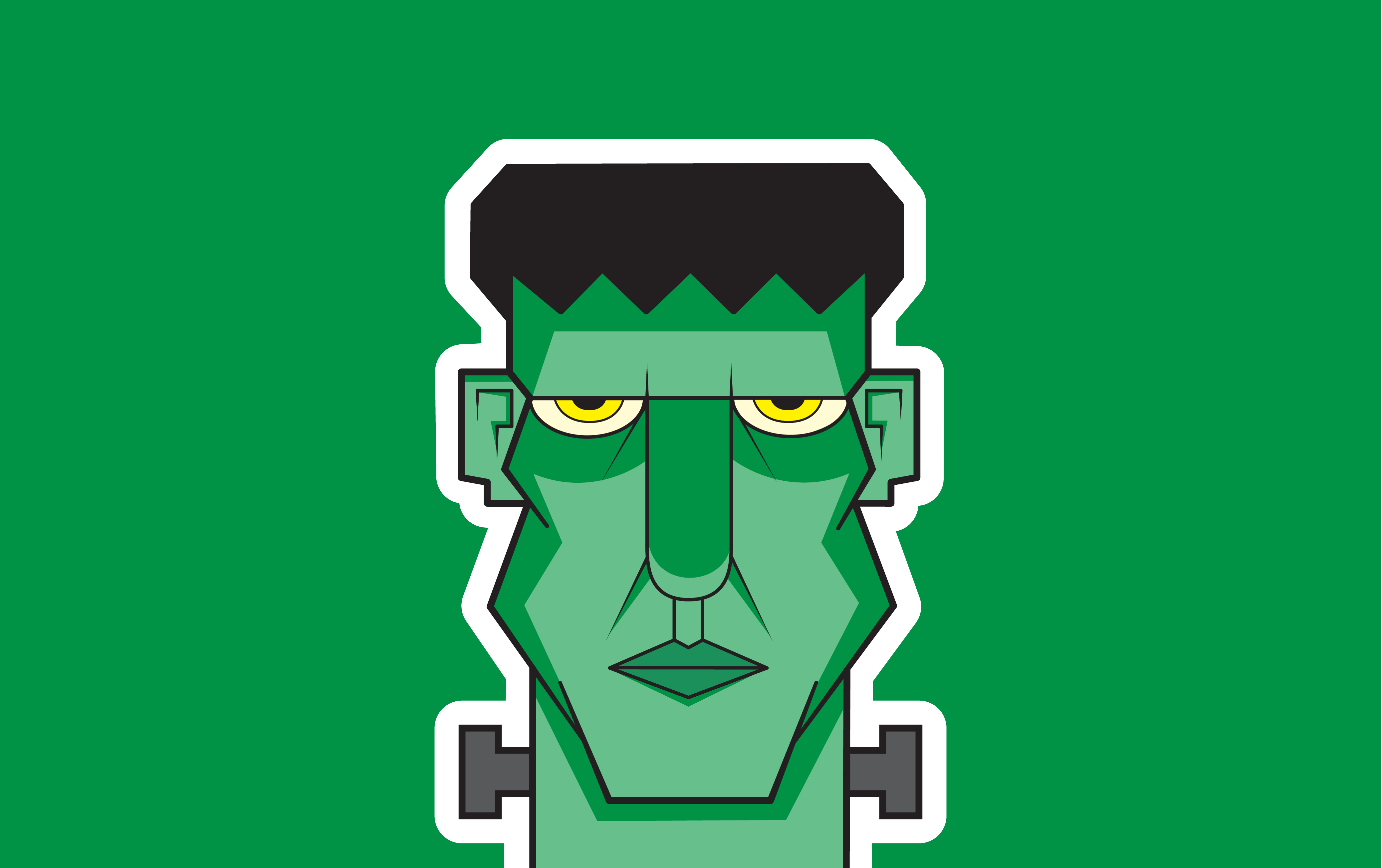 Classic Monsters Faces - Stickers 2d adobe illustrator black lagoon bride of frankenstein classic monsters dracula frankenstein graphic design halloween merman movie monsters sticker the mummy vector werewolf wolfman