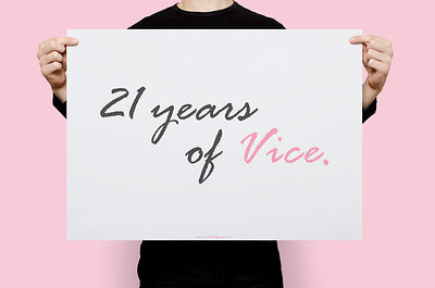 21 Years of Vice! | Typographical Poster font gaming graphic design graphics poster simple text type typography videogame