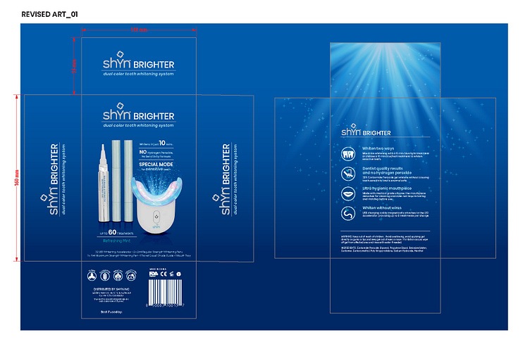"SHYN" Teeth Whitening System Packaging Design by Leanne Tucker on
