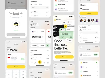 Finans - Finance App UI KIT app currency finance finance app invest mobile mobile app mobile app design money product product design send money app ui ui kit ui8 uiux unique app ux