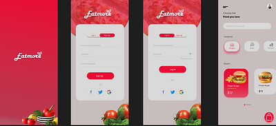 Eatmore App (Food App Design using Figma) 3d ui