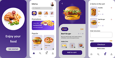 Food Ordering App using Figma ui