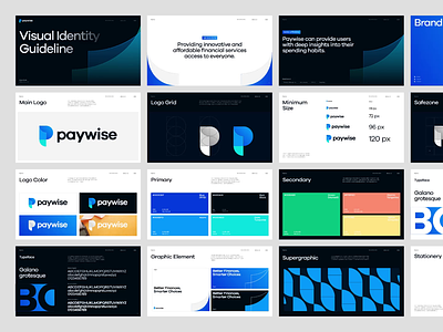Paywise - Finance Brand Guidelines banking brand brand guidelines brand identity branding company company tech design digital banking finance finance branding fintech fintech branding logo logo design money startup visual branding visual identity