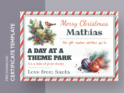 Christmas Gift Certificate Free Google Docs Template certificate certificate template certificates christmas coupon design doc docs document free google docs templates free template free template google docs google google docs google docs certificate template google docs gift certificate print template voucher xmas