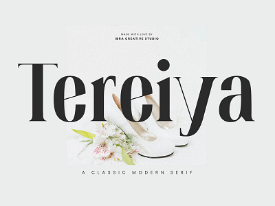 Tereiya – A Classic Modern Serif branding business cosmetic font design elegant font font for branding happy magazine newspaper signature simple font