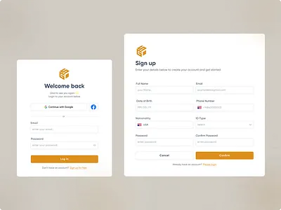 Log In / Sign Up Page dashboard landingpage log in sign up uiux web app webdesign website