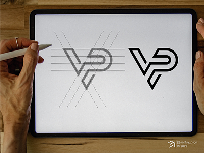 VP Monogram Logo brand branding company design graphic design icon illustration letter lettering logo logo folio logo idea logo inspiration logotype monogram p symbol v vector