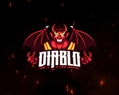Diablo Mascot animation branding demon design devil diablo esports evil graphic design halloween hell illustration laugh logo mascot mascot logo motion graphics red simple vector