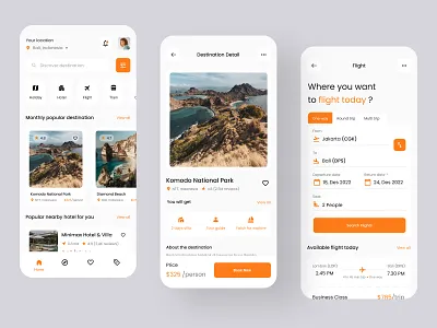 Travel and Trip App ✈ adventure app booking clean design destination mobile app popular tourism travel travel agency travel app traveler traveling trip trip planner ui uiux vacation white